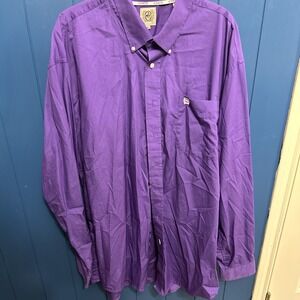 Cinch Long Sleeve Shirt Mens XL Purple Long Sleeve Button Up/Button Down